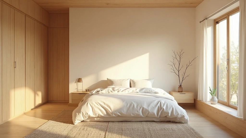 Tranquil bedroom designed with interior harmony principles
